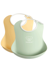 BabyBjorn - Set 2 bavete, Powder Yellow/ Powder Green