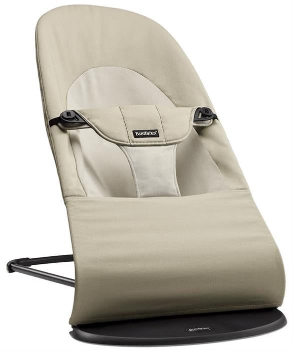 BabyBjorn - Balansoar Balance Soft Khaki cu detalii Negre, Bumbac
