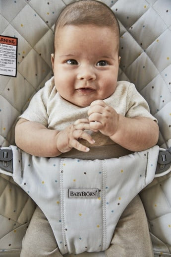 BabyBjorn - Balansoar Bliss Blue Sprinkles, Bumbac - Editie Limitata