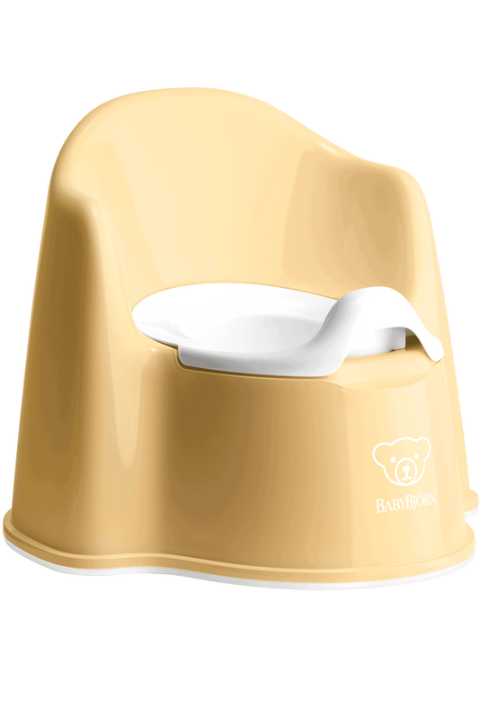 BabyBjorn - Olita cu protectie spate Potty Chair Powder Yellow/white