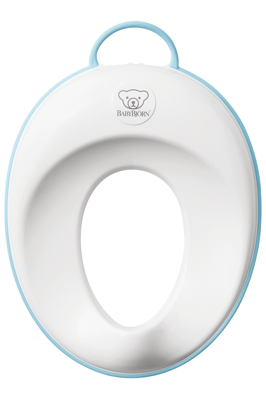 BabyBjorn - Reductor pentru toaleta Toilet Training Seat, White/Turquoise