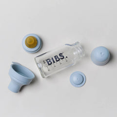 BIBS - Set complet biberon din sticla anticolici, 110 ml, Sage