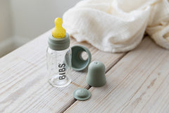 BIBS - Kit pentru set complet biberon din sticla anticolici, Sage