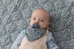 BIBS x LIBERTY - Set 2 suzete Colour Eloise Latex, tetina rotunda, 0 luni+- Dusty Blue/Ivory