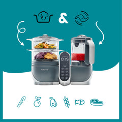 Babymoov - Robot multifunctional 5 in 1 Nutribaby (+) Industrial Grey