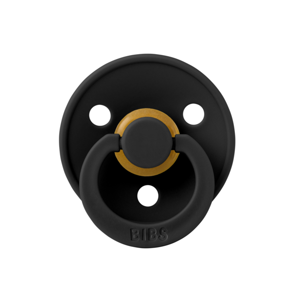 BIBS - Suzeta Colour Latex, tetina rotunda, 18 luni+-Black