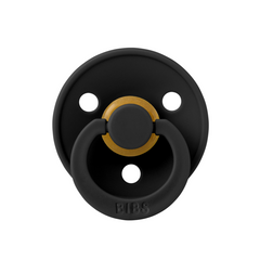 BIBS - Suzeta Colour Latex, tetina rotunda, 18 luni+-Black