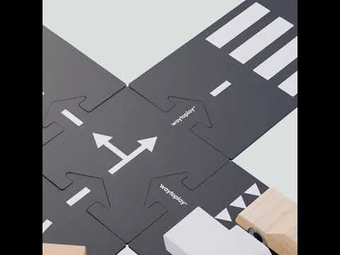 Traseu auto de jucărie, cauciuc, 24 piese, Highway, Waytoplay