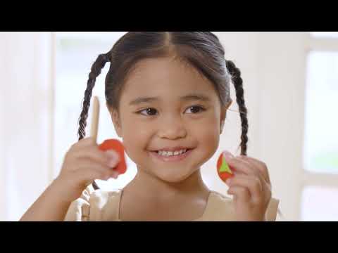 Set fructe de jucărie, lemn, feliabile, 7 piese, Plan Toys