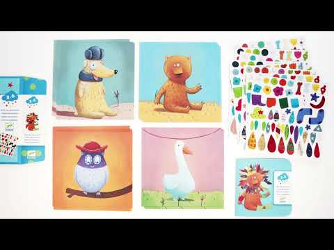 Set creativ, Lucru manual, Creează animale cu 400 abțibilduri, Djeco