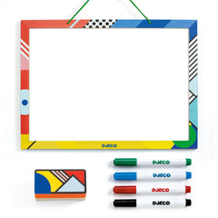 Tablă de scris pentru copii, whiteboard magnetic, 4 markere, Djeco