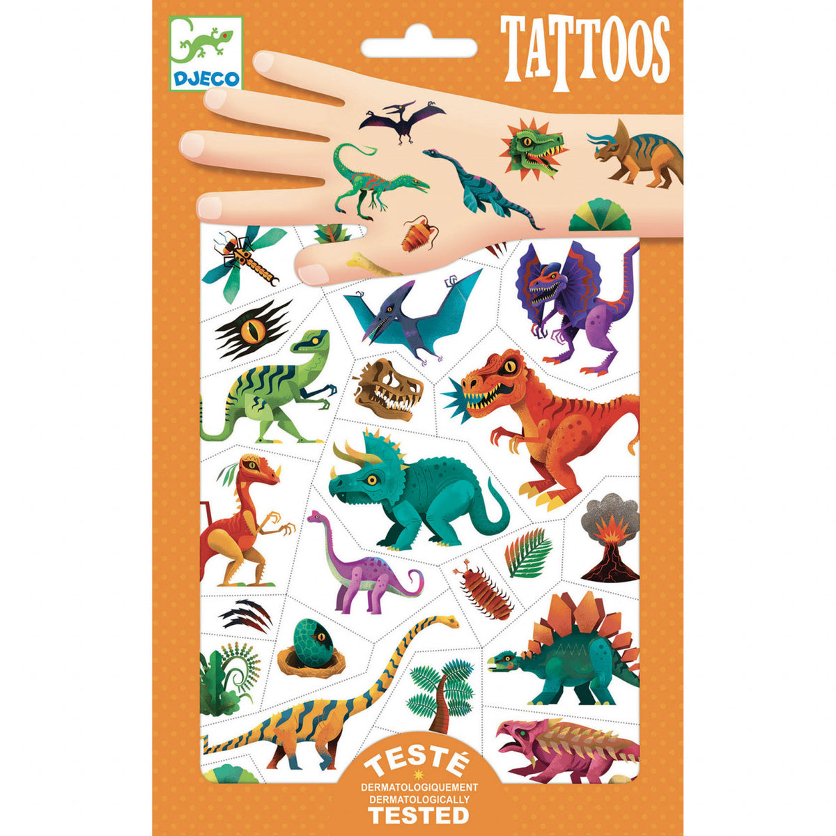 Tatuaje temporare pentru copii, Dinozauri, Djeco