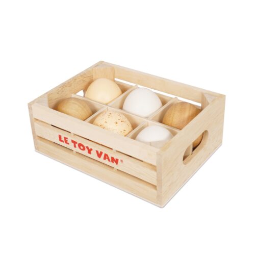 Ladita cu oua de lemn pentru jocul de rol de-a magazinul de la Le Toy Van